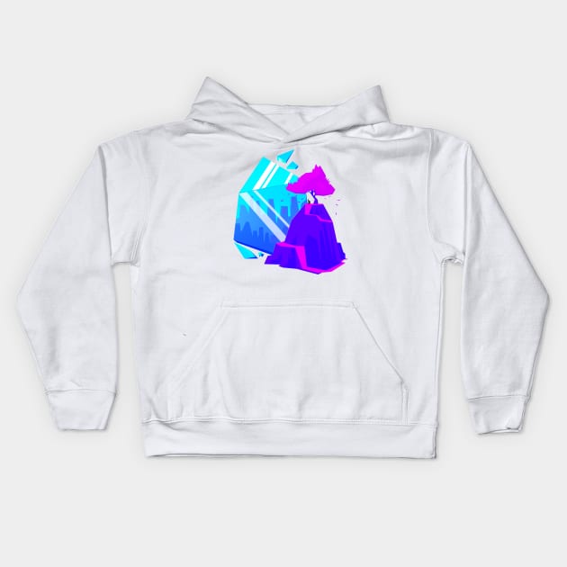 City Escape Kids Hoodie by Polygonal Mess